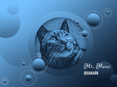 Daily Creative Challenge - Day 01 adobe adobe photoshop behance branding cat creative challenge creative design dark theme design illustration minimal minimalist typography web design