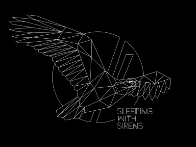 Polygonal Eagle eagle illustration polygonal polyon sleeping with sirens tom philibeck wireframe