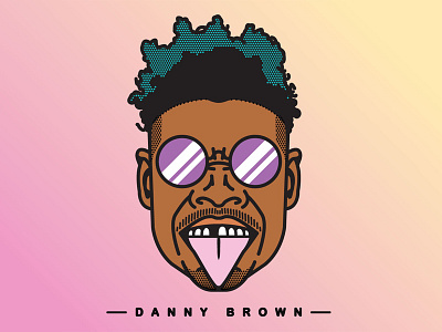 Danny Brown caricature clean danny brown detroit hip hop hiphop illustration music portrait rap simple tom philibeck