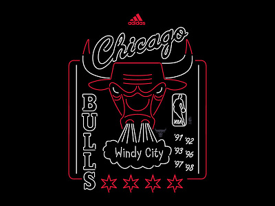 Chicago Bulls: Sign Up 3 peat adidas bulls chicago chicago bulls nba neon neon sign three peat tom philibeck windy city