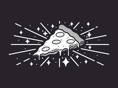 Holiest Of Holies bold cheesy halftone holy italian pizza shine tasty turtle food