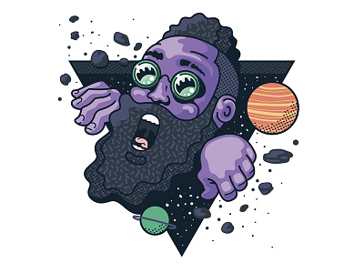 Harden: Space Vibes adidas illustration james harden shirt design space tom philibeck