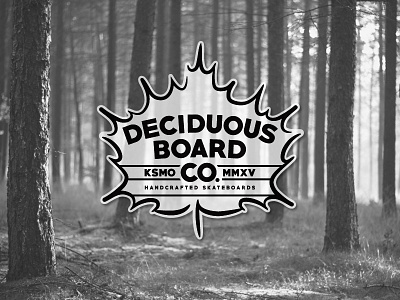 Deciduous Board Co. Leaf branding icon illustration nature skateboarding sticker vector