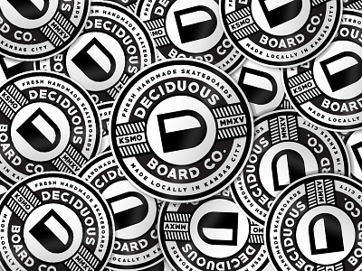 Deciduous Board Co. Stickers branding circle identity illustration stickers vector