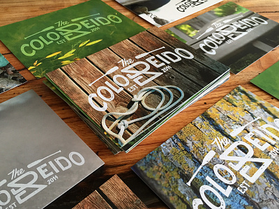 The Coloreido Postcards branding logo postcards