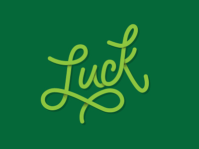 Luck green irish luck script type typography