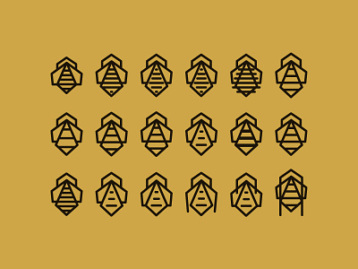Bike Restore - Bee Branding bee branding gold logo mark vector