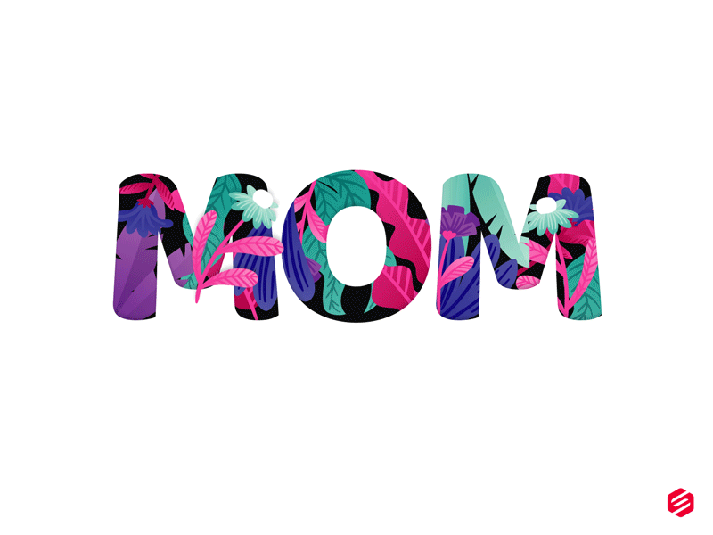 Mother's Day 2d animation flat flowers love mom mothers day motion pink pretty purple simple