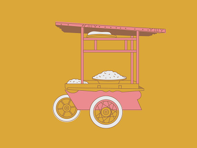 Mohinga Stand design digital art digital illustration food food stand graphic design illustration yangon