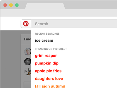 Pinterest typeahead discover multi-object pinterest query search trending typeahead ui design