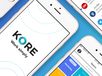 Kore UI collaboration communication ios kore messaging mobile slack ui