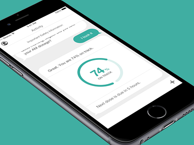 Your medication is talking - TecTrack iOS app chat ui chatbot conversational ui data visualization healthcare ios messaging ui ux