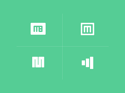 MedBot logo explorations avatar b chatbot emblem explorations flat design healthcare logo m