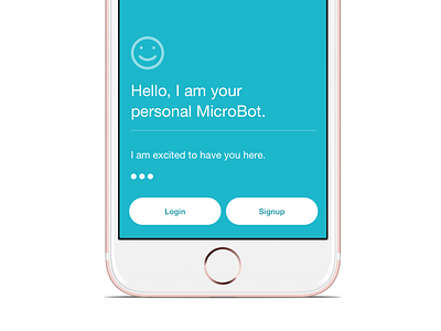 Healthcare app Welcome screen ai bots chat conversational ui healthcare ios login messaging mobile nlp onboarding signup