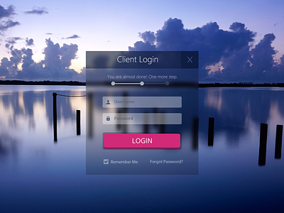 Client Login Form Design