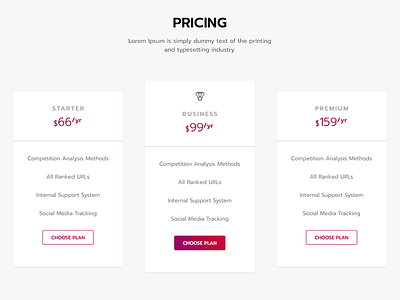 Pricing Table For StarK - Template