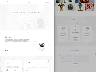 Sleek - Website Landing Page Design