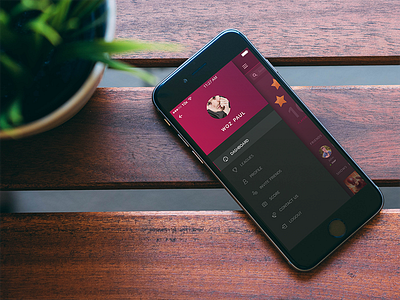 Shovey App Design - Menu Screen app design ios iphone app menu menu design menu screen mobile app options