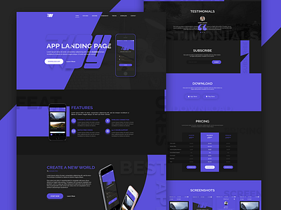 Tidy #2 - Mobile App Landing Page app landing landing page mobile app landing ui design web design website template
