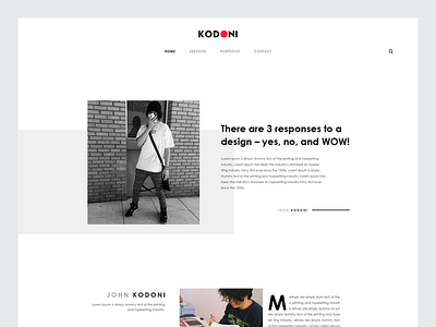 Website Home Page Design for David Kodoni - Artist