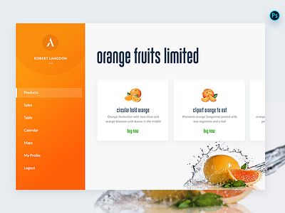 Daily UI 004 - Orange Fruits Limited - Free PSD