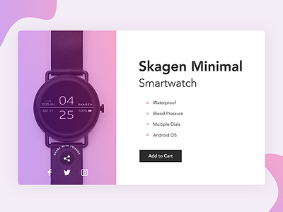 Daily UI 007 | Social Share For Product Card buy smart watch daily ui 007 rikon rahman smart watch social share ui design ux design