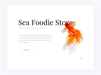 Daily UI 008 | Sea Foodie Store | Free PSD
