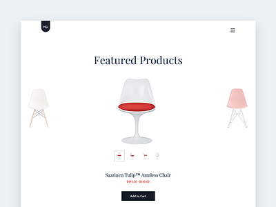 Daily UI 012 - Chair Store - Featured Products