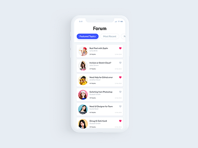 Daily UI 023 - Forum Screen With Topics