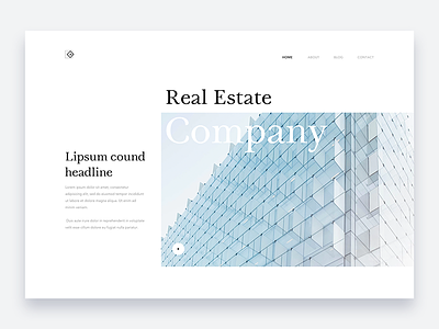 Daily UI 027 - Real Estate Company Website Header clean daily ui header minimal real estate simple ui design web design