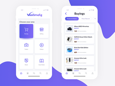 Daily UI 029 - Vestimate | Product List - iPhone X UI Design daily ui ios ui minimal mobile app product list rikon rahman ui design