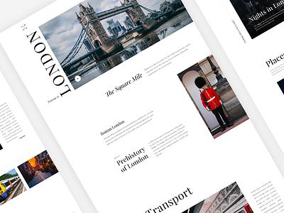 Daily UI 031 - London The City - Travel Website - Free PSD booking clean daily ui landing page london minimal rikon rahman travel ui design visit web design