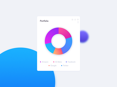 Portfolio Pie Chart UI For Financial Web App app design clean design minimal rikon rahman ui ui design ux ux design web app web design