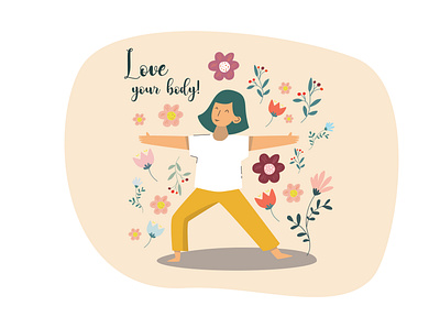 "Love your body!" vector illustration adobe illustrator illustration vector