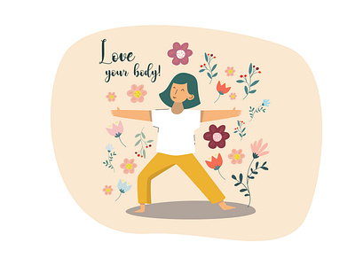 "Love your body!" vector illustration