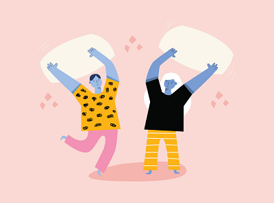 Pajama Party adobe illustrator design greeting card illustration vector