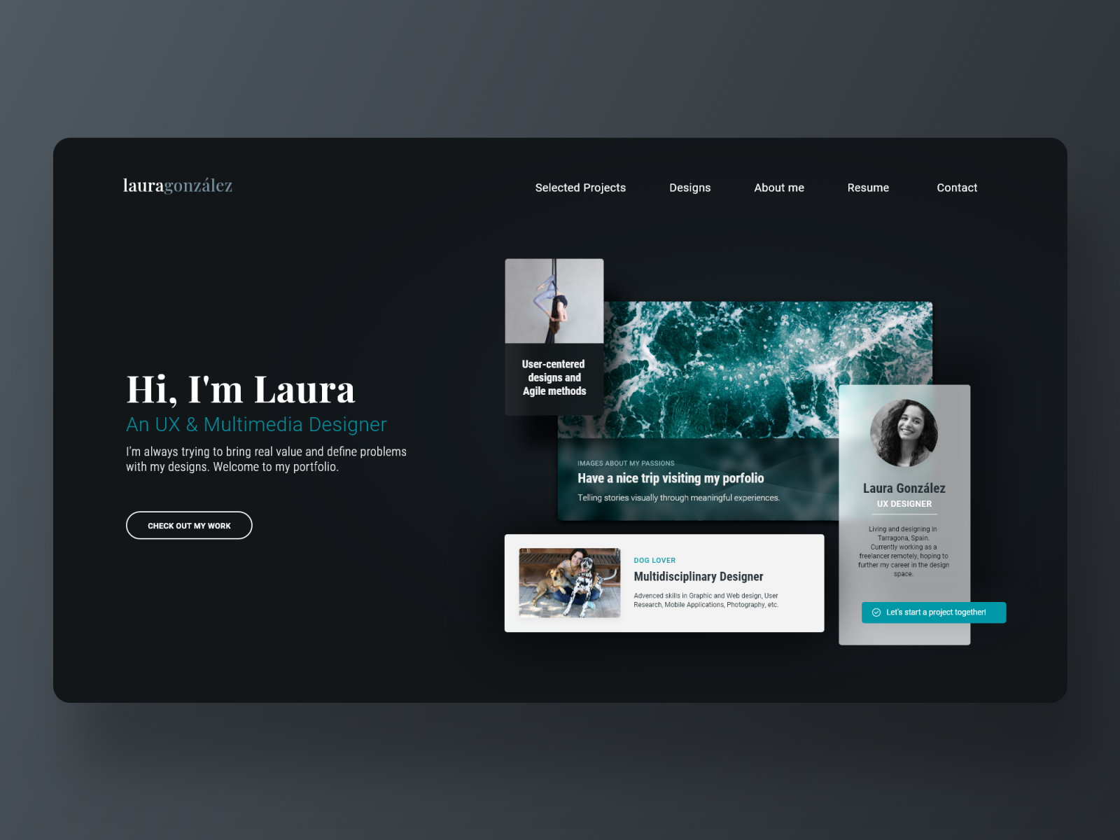 UX Designer Portfolio Website by Laura González on Dribbble