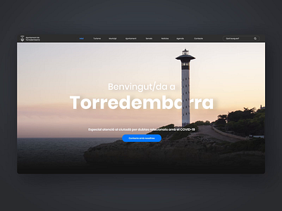 Hometown Website Redesign animation dark design mediterranean parallax redesign sea spain sunset tarragona torredembarra town ui userexperience userinterface ux web web design webdesign website