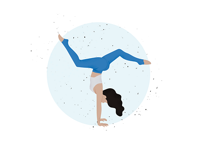 Yoga Illustration Handstand