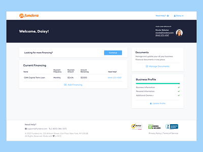 Fundera Dashboard