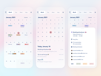 Tiny Calendar Redesign allday app calendar ui task