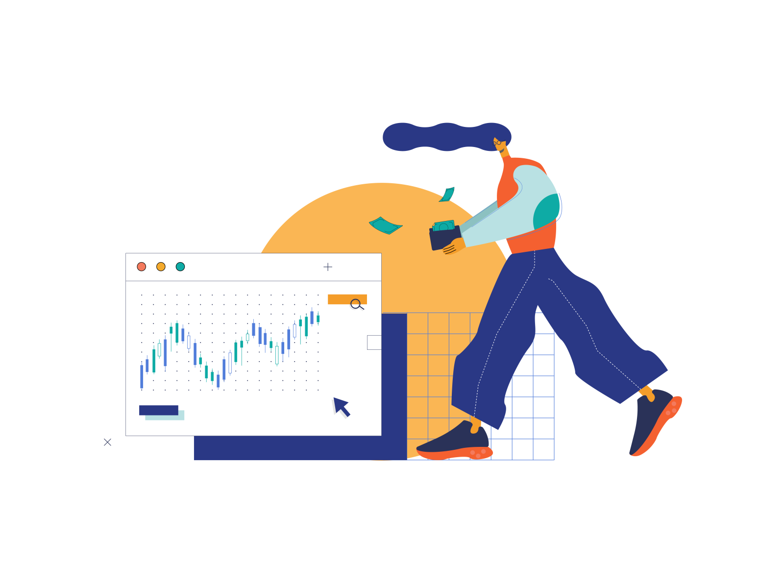 Trading illustration by Diana Solkazian on Dribbble