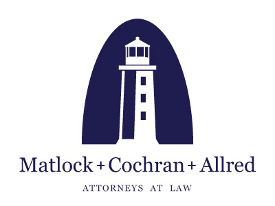 The Dream Team Attorneys blue brand branding justice lawyer lighthouse logo mark matlock serif