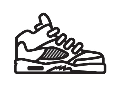 Simple Jordan 5s bored icon illustration jordans js shoes sneakers