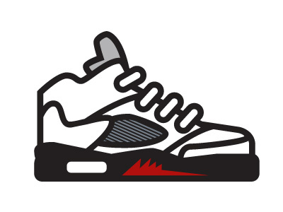 Air Jordan V Sneakers 216aj basketball bored cleveland icon illustration jordans nike red shoes sneakerhead urban