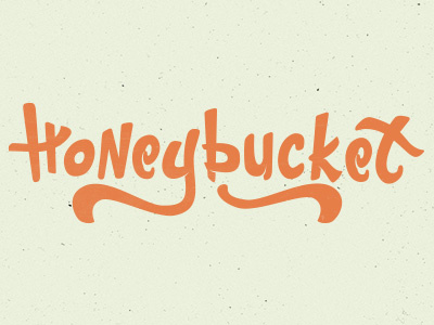 Honeybucket type branding hand drawn lettering logotype print scripts type typography