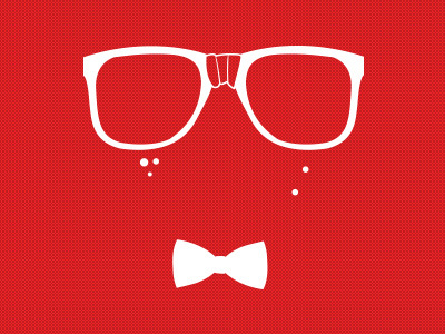 Designer Nerd bow tie designer freckles glasses icon nerd