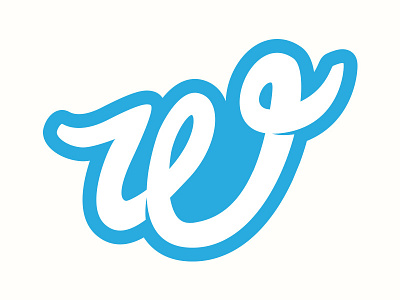 New company/app brand mark 216aj branding handtype letter w lettering logo mark swirls w