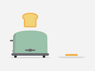 Toast is ready bread flat iconography kitchen toast toastr vector