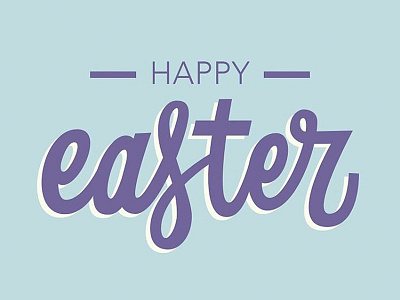 Happy Easter brush pen calligraphy easter hand lettering lettering logo script vector